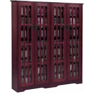  Deep Cherry Finish Double Wide Cabinet