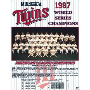 Minnesota Twins    World Series 1987 Minnesota Twins    13 x 16 Plaque 