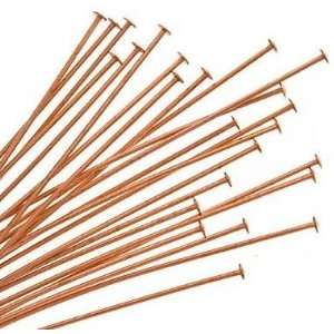  Copper 24 Gauge Head Pins, 2 inch, (50)