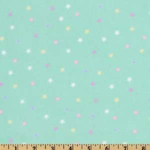  44 Wide Newtons Lullaby Dream Stars Mint Fabric By The 
