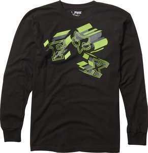 NEW FOX RACING YOUTH BOYS ONLY DEACTIVATE BLACK L/S TEE T SHIRT LONG 