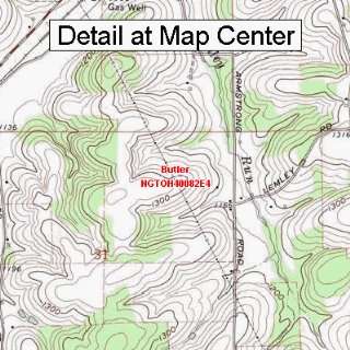  USGS Topographic Quadrangle Map   Butler, Ohio (Folded 