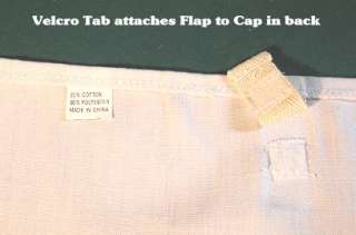 CLIP ON Cap Flap Protects Neck & Ears from Sun, Use on Any Cap SPF 50 