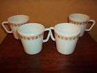 Vintage 4 Correlle Pyrex Butterfly Gold Coffee Tea Cocoa Mug Cup USA