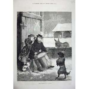  1876 Performing Dog Music Coat Gun Man Drum Dollman