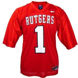Nike Rutgers Scarlet Knights #1 Red Replica Football Jersey  