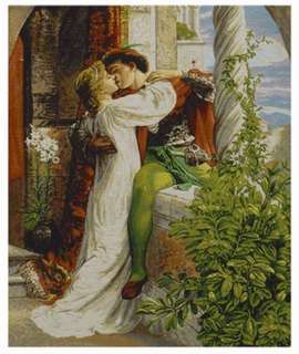 31x26 Medieval ROMEO and JULIET Tapestry Wall Hanging  