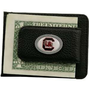  South Carolina Gamecocks Leather Card Holder & Money Clip 