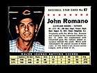 1961 Post John Romano Johnny Temple Indians Bob Purkey Ed Bailey Reds 