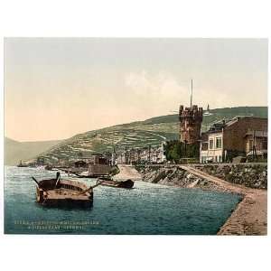   Tower and Niederwald, Rudesheim, the Rhine, Germany