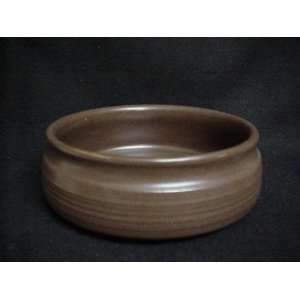  DENBY 7 1/4 ROUND VEGETABLE ARABESQUE (SOLID BROWN, COUPE 