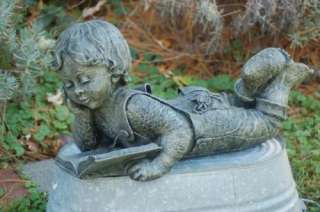 New Resin Backyard Lawn Garden Boy Art Statue Moss  