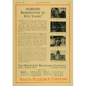 1924 Ad Bartlett Hayward Fasts Flexible Couplings   Original Print Ad