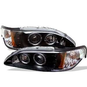  94 98 Ford Mustang Halo Projector Head Lights1 PCS (Amber 