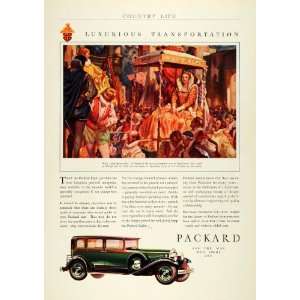  1930 Ad Antique Packard Eight Car England Queen Elizabeth I Royalty 