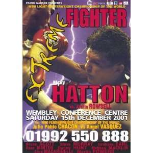    Ricky Hatton vs Justin Rowsell by Unknown 11x17