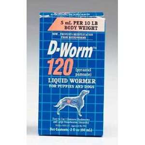  D Worm Liquid Wormer for Puppies and Dogs 120 (2 oz 