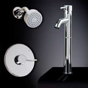Rotunda Bathroom Faucet Set #15   Shower, Vessel Filler with Overflow 