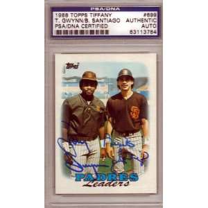  Tony Gwynn & Benito Santiago Autographed 1988 Topps Card 