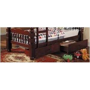  Benji Cherry Twin Bunk Bed 2PC Drawers for 2570C Bunk Bed 