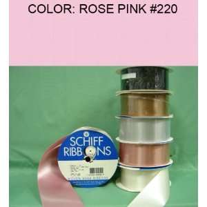  50yds SINGLE FACE SATIN RIBBON Rose Pink #220 3/8~USA 