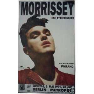  Morrissey Smiths Berlin Original Concert Poster 1991