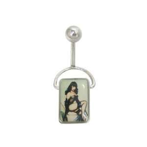  Bettie Page Belly Button Ring Surgical Steel   BPEX1 