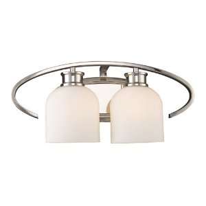   Nickel Dione Two Light Bathroom Fixture from the Dione Collection