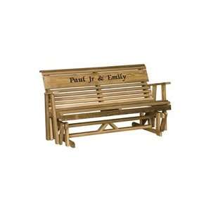  Amish 2   6 Rollback Personalized Pinewood Glider Patio 