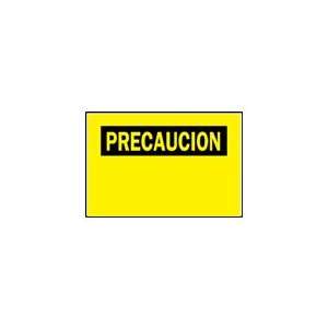 Sign & Label Blanks (PRECAUCION; Spanish; 7 H x 10 W; Black/Yellow 