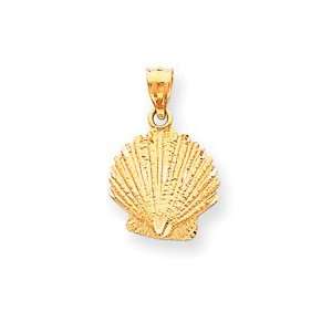  14k Yellow Gold Seashell Pendant Jewelry