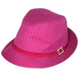  Pinstripe Fedora Pink Hat 