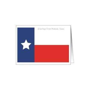  Texas   City of Midland   Flag   Souvenir Card Card 