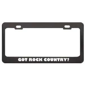 Got Rock Country? Music Musical Instrument Black Metal License Plate 