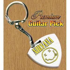  Nirvana Keyring Bass Guitar Pick Both Sides Printed 