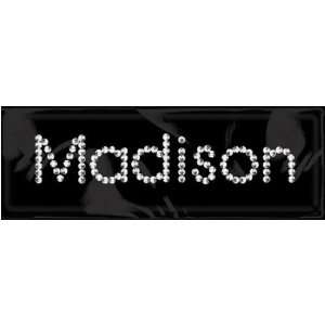  Rhinestone/Brad Name Stickers Madison