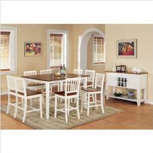  Bundle 10 Branson Counter Height Dining Table Set in White 