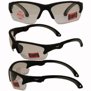  Global Vision Klick Safety Sunglasses Black Frame Clear 