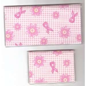 Checkbook Cover Debit Set Made with Breast Cancer Awareness Pink 
