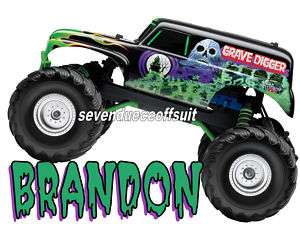 GRAVE DIGGER MONSTER JAM TRUCK PERSONALIZED T SHIRT  
