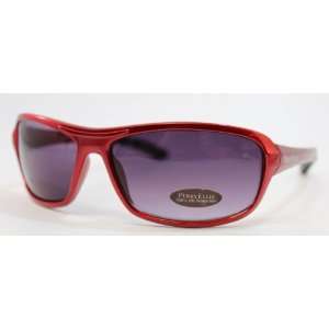 Perry Ellis Sunglasses Red Plastic Sport Wrap, Smoke Gradient Lens 