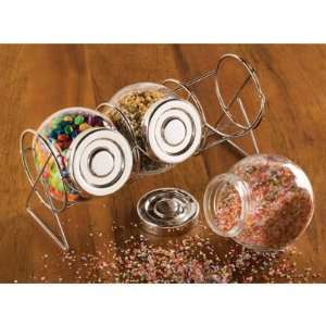  GLASS CONTAINERS WITH STAND