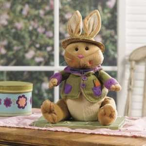 Plush Bunny with Straw Hat   Party Decorations & Room 