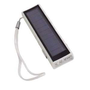  Rechargeable Solar Powered Flashlight/Radio (White)