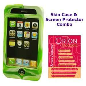 Silicone Skin Case & Screen Protector Combo (Tie Dye) for Apple iPhone 