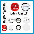 100 No 38mm G SERIES BUTTON PIN BADGE COMPONENTS 1.5 INCH MACHINE