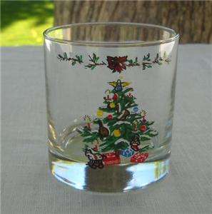   Montgomery Ward Christmas Holiday Drinking Glass Set Glasses  