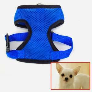  Dog Soft Mesh Harness Pet Clothes M Blue
