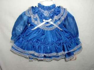 baby infant DRESS SZ 9 M SMALL DRESSES BLUE PRETTY NEW  