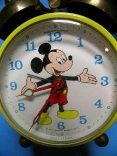 VINTAGE PHINNEY WALKER MICKEY MOUSE ALARM CLOCK GERMANY  